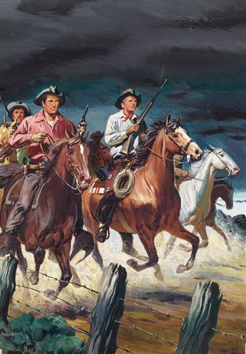 (PULP. COWBOY. WESTERN.) SAM SAVITT. Honest Guns in a Land West of the Law.